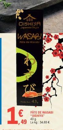 OISHIYA  WASABIES  de Wasabi  43  1  439