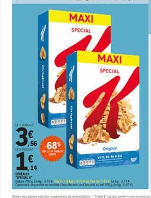 MAXI  SPECIAL  MAXI  SPECIAL  Ger  DO  -68%  Original WMO  SCALE  Lewe  LE