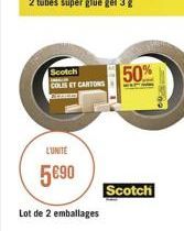 Scotch GOLS CARTONS  150%  LUNITE 590  Scotch Lot de 2 emballages