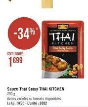 -34%) THAI  KITCHEN They  SOIT L'UNITE  1899