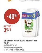 gel douche Tahiti