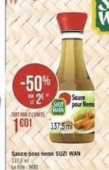 -50%  12"  sauce siel pour news wan  sait par 2 lunite  1601 137,5m