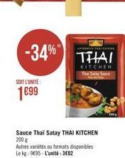 -34%) THAI  KITCHEN The Story Store  SOIT LUNITE:  1899