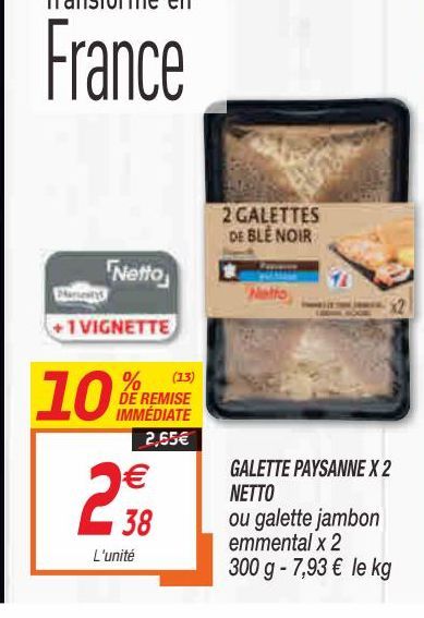 galettes paysanne x2 netto