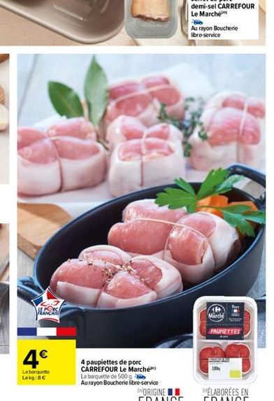 paupiettes de porc Carrefour