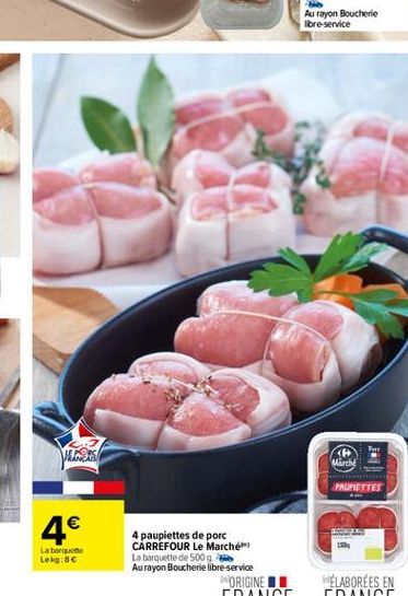 paupiettes de porc Carrefour