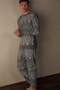 Set de pyjama à motif norvégien en maille offre à 59,9€ sur Intimissimi