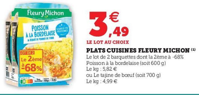 plats cuisinés Fleury Michon
