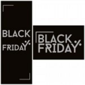 Kit affiches N°2 Black Friday noir 2 affiches 60x40cm et 30x82cm offre à 6,09€ sur Retif