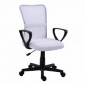 Chaise de bureau blanche ergonomique reglable avec accoudoirs base Nylon offre à 89,9€ sur Retif