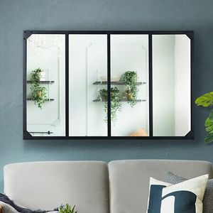 Miroir verrière 4 bandes design industriel 110X70 cm offre à 89,99€ sur Bricorama