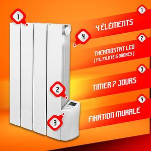 Radiateur inertie fluide 600W 4 éléments - Warm Tech offre à 145,85€ sur Bricorama