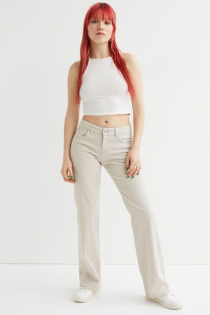 Pantalon évasé en twill taille basse offre à 9,99€ sur H&M