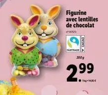 figurine avec lentilles de chocolat 47570  tartrade  2009  299  1-14336