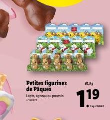 62.59  Petites figurines de Pâques Lapis, agneau ou poussin CUT  119