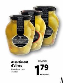 Zaby GOVERTE  DEPOIVRON  395 PNE  Assortiment d'olives Varietés au choix LOS  779  lig.