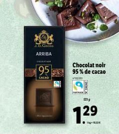 JD.GRON  ARRIBA  95  Chocolat noir 95% de cacao  CACAO  12230  METRO  1259  129  1-26