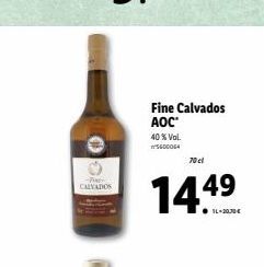 Fine Calvados ???" 40% Vol.  56000  CADOS  1449