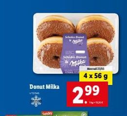 She Bar  make  Schoko-Donut  Milka  Merca2903  4x 56 g  Donut Milka  1545  299  Tag 13.35  Kondey