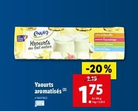 ewwa  w www.no  Yaounts  au Ballen  -20% 2.15  Yaourts aromatisés (2)  775