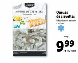 queues de crevettes