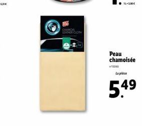 CHAM BATH CLOTH  Peau chamoisée  La place  5.49