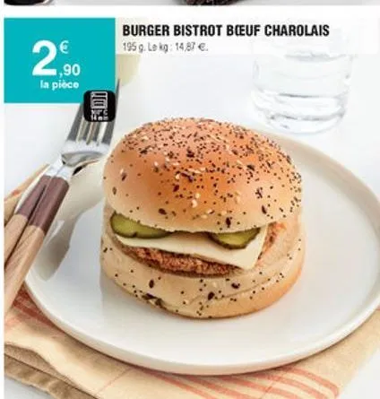   burger bistrot boeuf charolais 1959. lokg: 14,87   2  la pieco