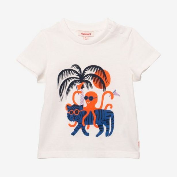 T-shirt bébé garçon visuel tigre-pieuvre offre à 10€ sur Catimini