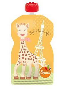 Orange reusable bottle sophie the giraffe 130ml offre à 7€ sur Natalys