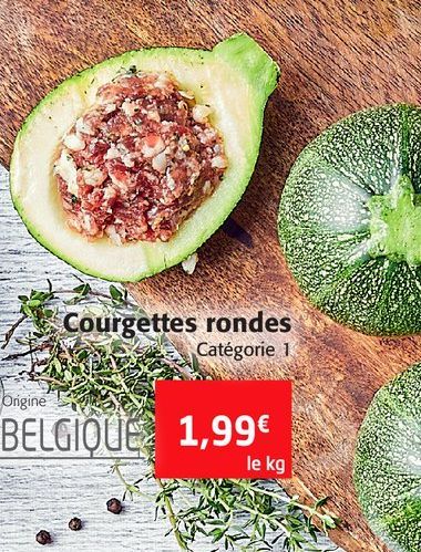 Courgettes rondes