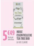 HUILE ESSENTIELLE DE TEA TREE BIO LA VIE CLAIRE offre à 5,49€ sur La Vie Claire