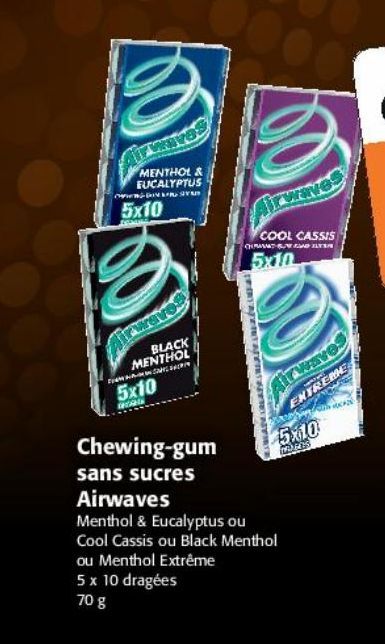 Chewing-gum sans sucres Airwaves