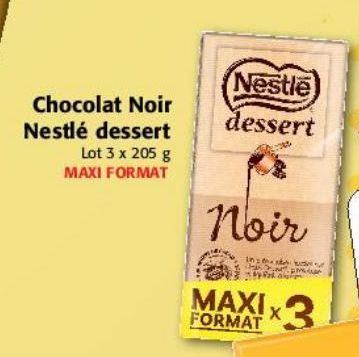 Chocolat Noir Nestlé Dessert