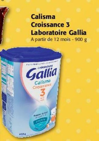 Calisma Croissance 3 Laboratoire Gallia