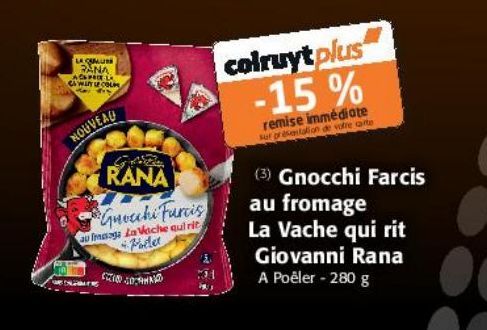 Gnocchi Farcis au fromage La Vache qui rit Giovanni Rana