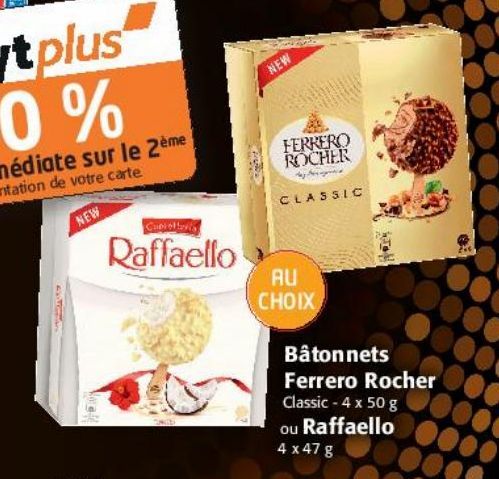 Bâtonnets Ferrero Rocher ou Raffaello