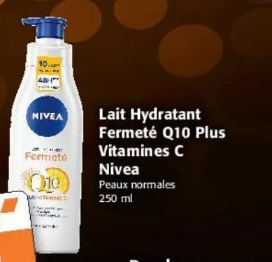 lait hydratant fermeté q10plus vitamines c nivea