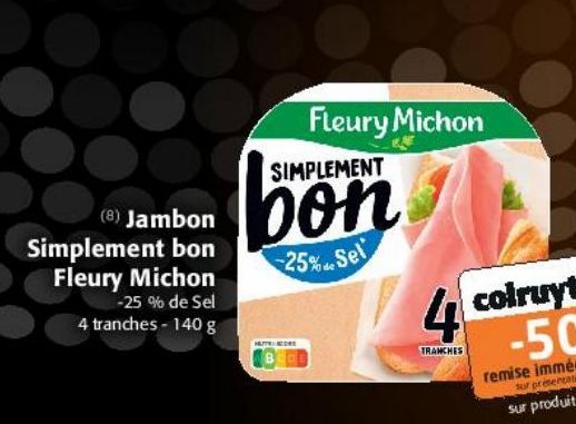 Jambon Simplement bon Fleury Michon