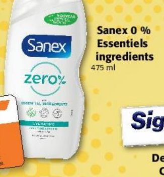 Sanex 0% Essentiels ingrédients