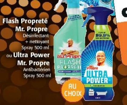 Flash Propreté Mr. Propre ou Ultra Power Mr Propre