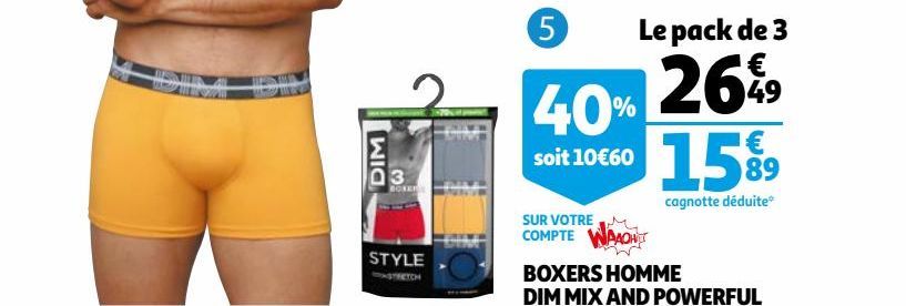 BOXERS HOMME DIM MIX AND POWERFUL