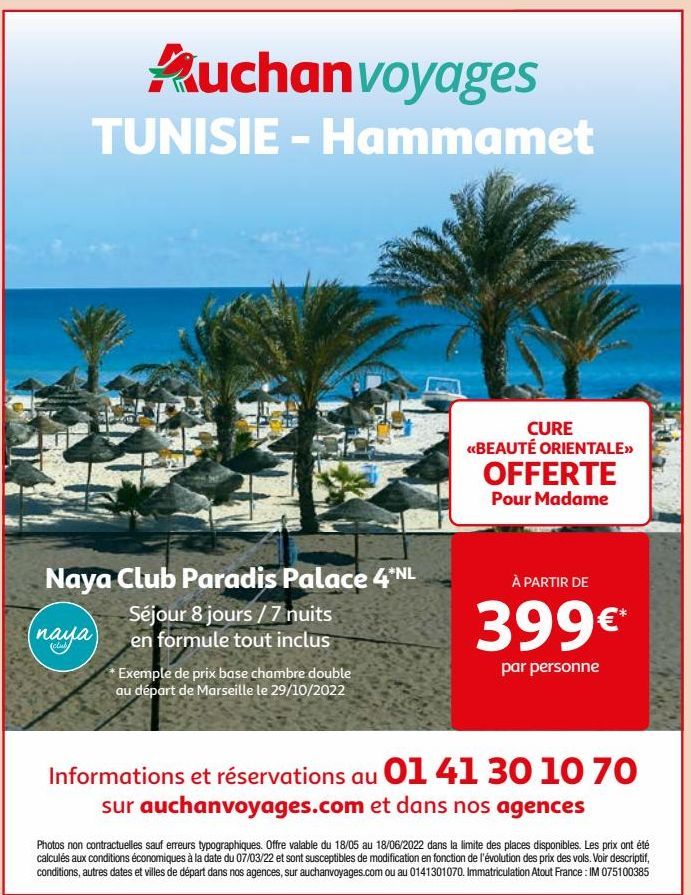 Auchan voyages TUNISIE - Hammamet
