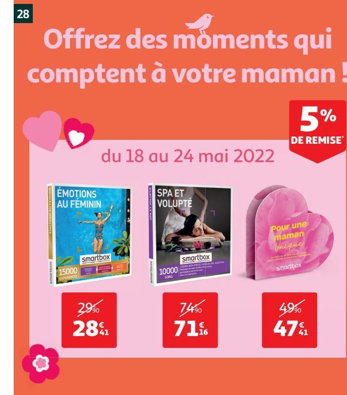 Offrez des moments qui comptent à votre maman! 5% DE REMISE