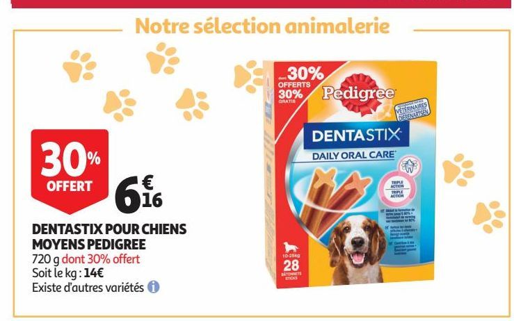 DENTASTIX POUR CHIENS MOYENS PEDIGREE