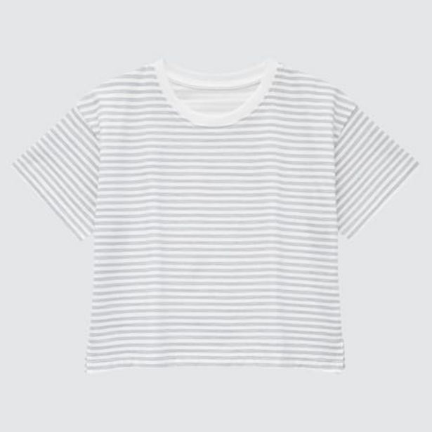 T-Shirt AIRism Coton à Rayures Col Rond offre à 3,9€ sur Uniqlo