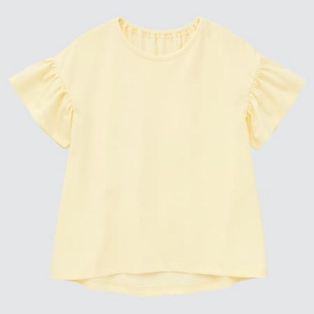 T-Shirt AIRism Coton à Volants Col Rond offre à 3,9€ sur Uniqlo