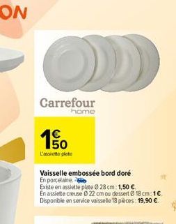 assiette plate Carrefour
