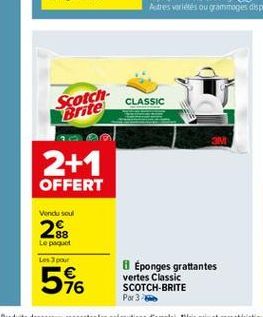 CLASSIC  Scotch-Brite  2+1  Les pour  546