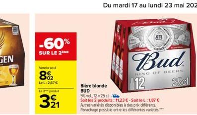 bière blonde Budweiser