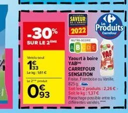 yaourt à boire carrefour